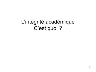 l int grit acad mique c est quoi