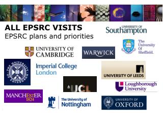 ALL EPSRC VISITS EPSRC plans and priorities