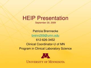 HEIP Presentation September 30, 2009