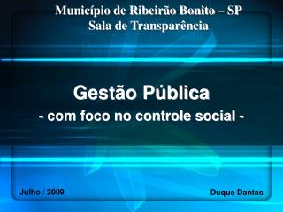 gest o p blica com foco no controle social