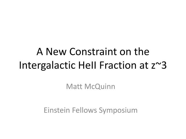 a new constraint on the intergalactic heii fraction at z 3