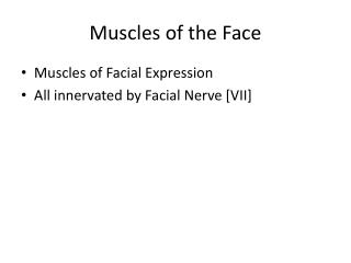 Muscles of the Face