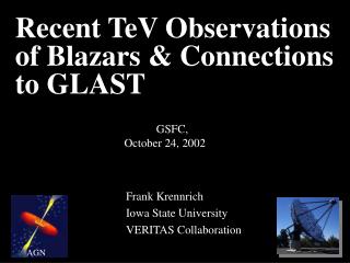 Recent TeV Observations of Blazars &amp; Connections to GLAST