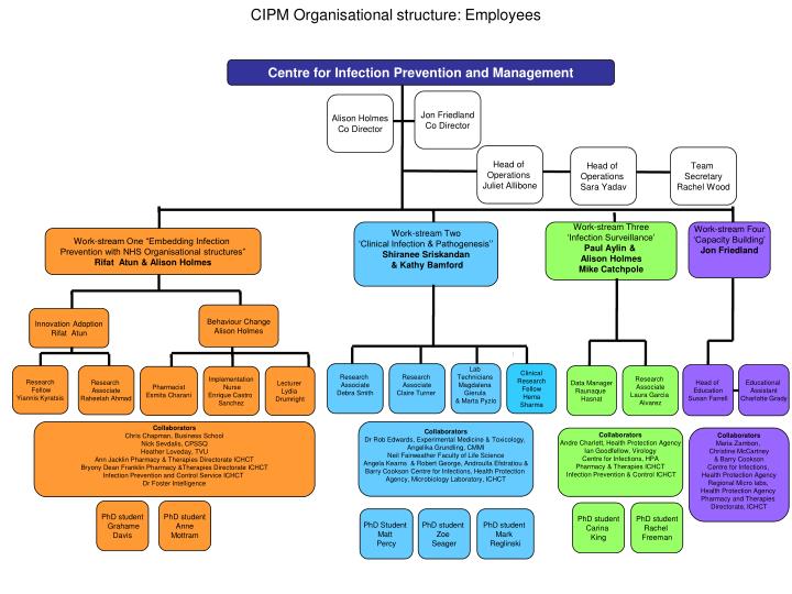 cipm organisational structure employees