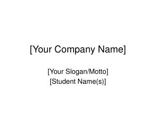 [Your Company Name]
