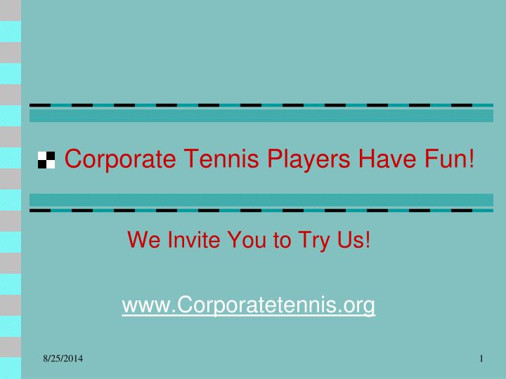 corporate tennis players have fun