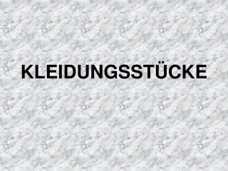 kleidungsst cke