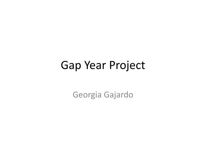 gap year project