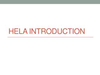 HeLa introduction