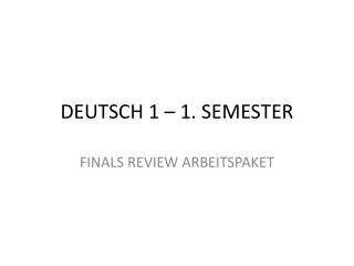 deutsch 1 1 semester