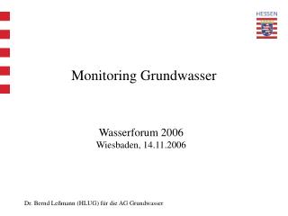 monitoring grundwasser