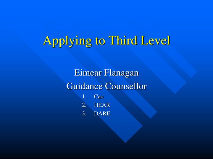 applying to third level