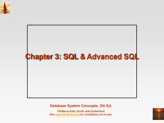 Chapter 3: SQL &amp; Advanced SQL