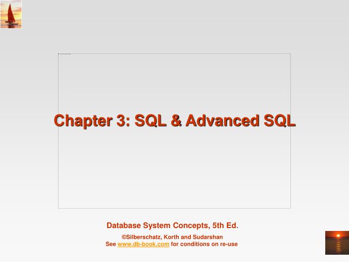 chapter 3 sql advanced sql