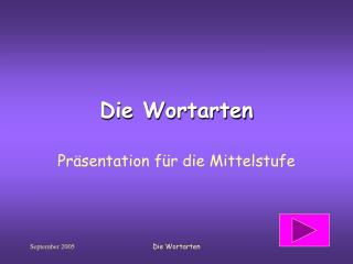 die wortarten