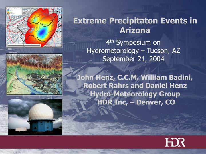 4 th symposium on hydrometorology tucson az september 21 2004