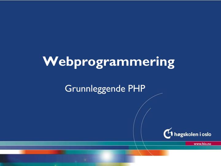 webprogrammering