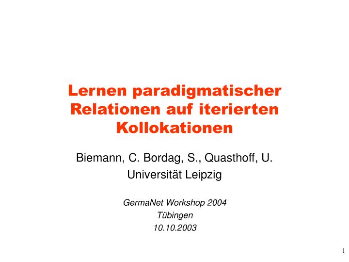 lernen paradigmatischer relationen auf iterierten kollokationen