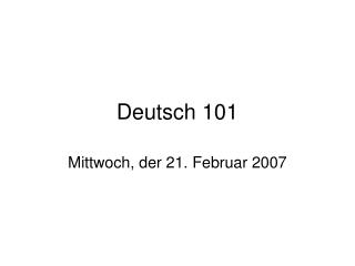 deutsch 101