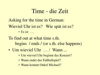 time die zeit