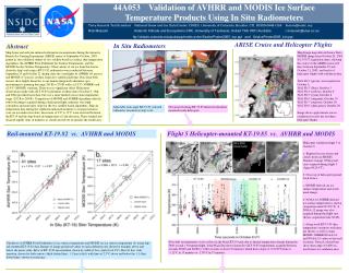 44A053 Validation of AVHRR and MODIS Ice Surface Temperature Products Using In Situ Radiometers