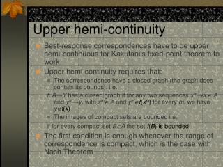 Upper hemi-continuity