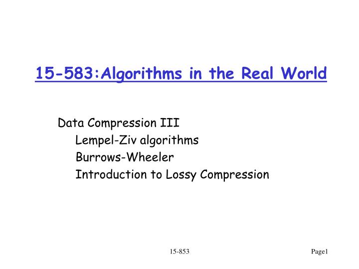 15 583 algorithms in the real world