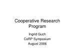 Cooperative Research Program - slide 1