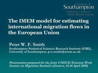 The IMEM model for estimating international migration flows in the European Union