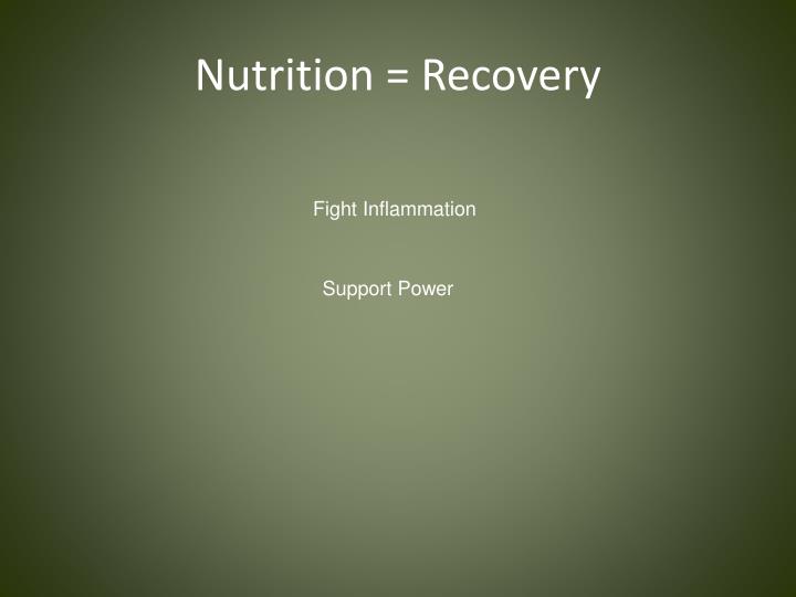 nutrition recovery
