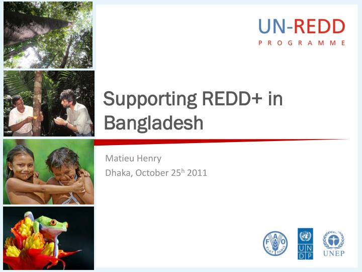 supporting redd in bangladesh