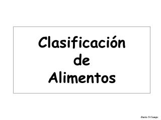 clasificaci n de alimentos