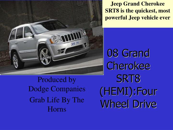 08 grand cherokee srt8 hemi four wheel drive