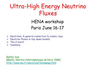 Ultra-High Energy Neutrino Fluxes