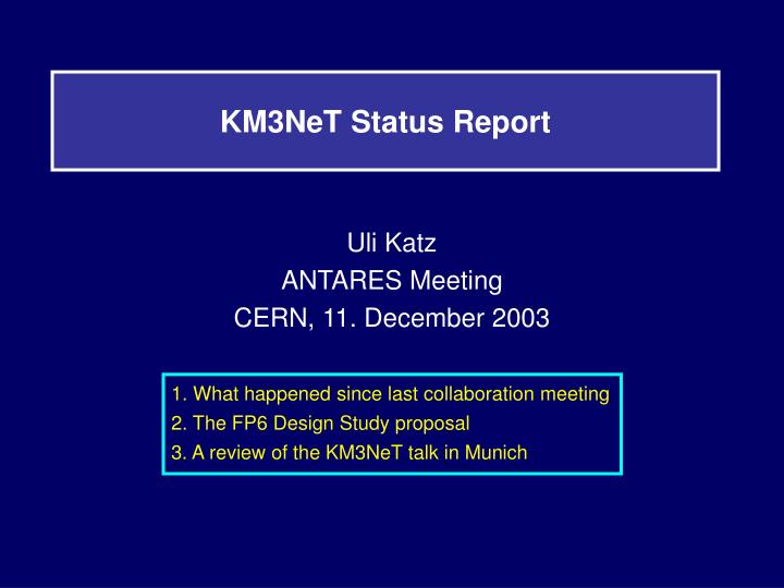 km3net status report