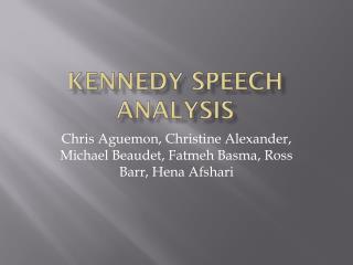 Kennedy speech analysis