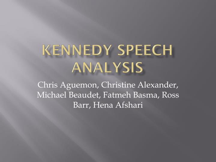 kennedy speech analysis