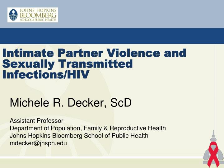 intimate partner violence and sexually transmitted infections hiv