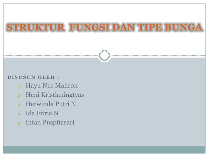 struktur fungsi dan tipe bunga