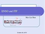 ENSO and ITF - slide 1