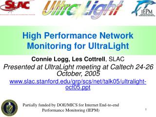 High Performance Network Monitoring for UltraLight