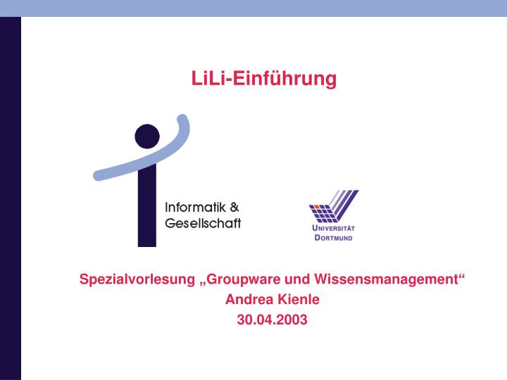 lili einf hrung