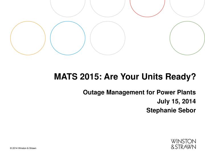 mats 2015 are your units ready