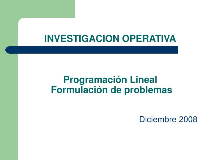 investigacion operativa programaci n lineal formulaci n de problemas