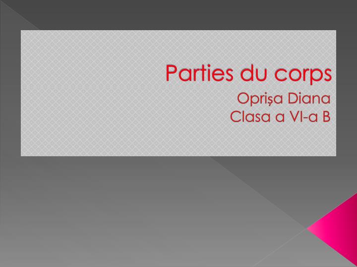 parties du corps