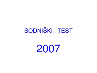 sodni ki test