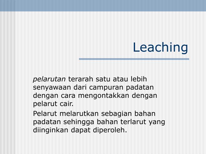 leaching