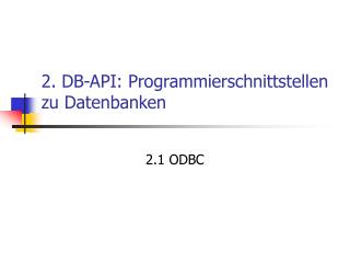2 db api programmierschnittstellen zu datenbanken