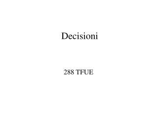 decisioni