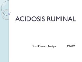 acidosis ruminal